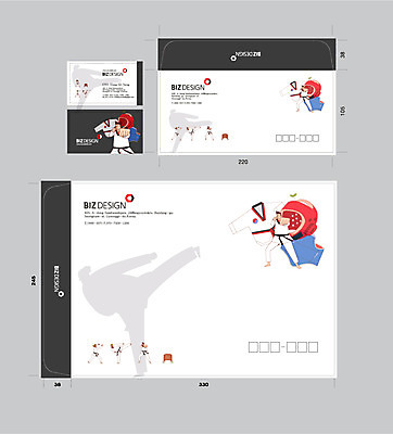 전신 템플릿 남자 명함 서류봉투 여러명 세트 회색 킥 태권도 태권도복 패키지 봉투템플릿 우편봉투 비즈디자인 이미지템플릿 AI파일 컬러 다수 모션 봉투 도복 사람 격투기 우편물 파일형식 벡터