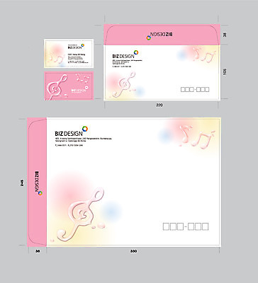 템플릿 분홍색 음표 명함 서류봉투 편지봉투 사람없음 세트 높은음자리표 패키지 봉투템플릿 우편봉투 비즈디자인 이미지템플릿 AI파일 기호 음악 컬러 봉투 편지 우편물 파일형식 벡터