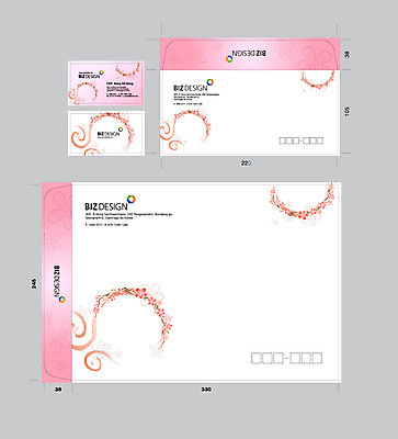 템플릿 문양 꽃 분홍색 무늬 곡선 명함 서류봉투 편지봉투 사람없음 세트 패키지 봉투템플릿 우편봉투 비즈디자인 이미지템플릿 AI파일 식물 선 컬러 봉투 편지 우편물 파일형식 벡터