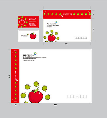 템플릿 명함 서류봉투 편지봉투 사람없음 빨간색 세트 사과 패키지 봉투템플릿 우편봉투 비즈디자인 이미지템플릿 AI파일 컬러 과일 봉투 편지 우편물 파일형식 벡터