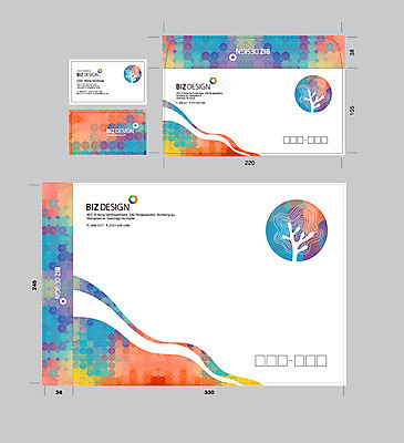 템플릿 문양 무늬 명함 서류봉투 편지봉투 사람없음 세트 컬러풀 원형 패키지 봉투템플릿 우편봉투 비즈디자인 이미지템플릿 AI파일 도형 컬러 봉투 편지 우편물 파일형식 벡터