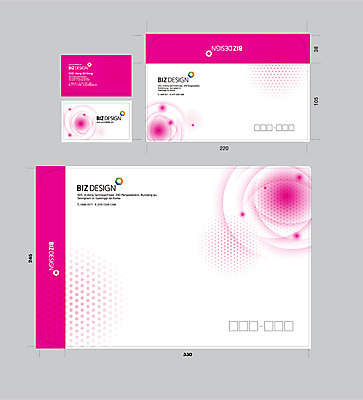 템플릿 문양 분홍색 무늬 명함 서류봉투 편지봉투 사람없음 세트 패키지 그라데이션 봉투템플릿 우편봉투 비즈디자인 이미지템플릿 AI파일 컬러 봉투 편지 우편물 파일형식 벡터