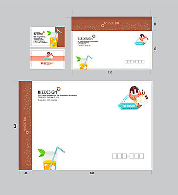 템플릿 음료 명함 아이스크림 서류봉투 편지봉투 빨대 사람없음 여름 세트 갈색 패키지 봉투템플릿 우편봉투 비즈디자인 이미지템플릿 AI파일 계절 컬러 디저트 봉투 편지 우편물 파일형식 벡터