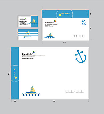 템플릿 하늘색 요트 명함 서류봉투 편지봉투 사람없음 세트 패키지 닻 봉투템플릿 우편봉투 비즈디자인 이미지템플릿 AI파일 배_교통 봉투 파란색 편지 우편물 파일형식 벡터