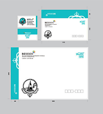 템플릿 하늘색 요트 명함 서류봉투 편지봉투 사람없음 여름 세트 패키지 닻 봉투템플릿 우편봉투 비즈디자인 이미지템플릿 AI파일 계절 배_교통 봉투 파란색 편지 우편물 파일형식 벡터