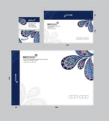 템플릿 문양 무늬 명함 서류봉투 편지봉투 사람없음 세트 컬러풀 남색 패키지 봉투템플릿 우편봉투 비즈디자인 젠탱글 이미지템플릿 AI파일 컬러 봉투 편지 우편물 파일형식 벡터