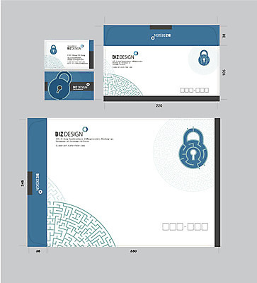 템플릿 명함 서류봉투 편지봉투 자물쇠 사람없음 세트 패키지 미로 봉투템플릿 우편봉투 비즈디자인 이미지템플릿 AI파일 봉투 편지 우편물 파일형식 벡터