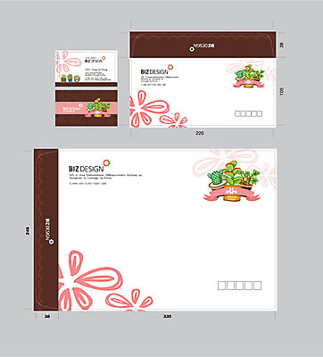 템플릿 꽃 화분 명함 서류봉투 편지봉투 선인장 사람없음 세트 갈색 패키지 봉투템플릿 우편봉투 비즈디자인 이미지템플릿 AI파일 식물 컬러 봉투 편지 우편물 파일형식 벡터