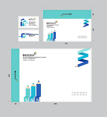 템플릿 문양 하늘색 무늬 명함 서류봉투 편지봉투 색연필 사람없음 세트 패키지 봉투템플릿 우편봉투 비즈디자인 이미지템플릿 AI파일 학용품 봉투 파란색 편지 우편물 파일형식 벡터