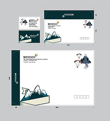 템플릿 명함 서류봉투 편지봉투 산 사람없음 세트 낙하산 패키지 봉투템플릿 에베레스트 우편봉투 비즈디자인 이미지템플릿 AI파일 봉투 편지 우편물 파일형식 벡터