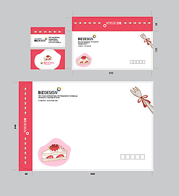 템플릿 포크 명함 딸기 서류봉투 편지봉투 사람없음 빨간색 세트 조각케이크 패키지 봉투템플릿 우편봉투 비즈디자인 봉투디자인 이미지템플릿 AI파일 식기 컬러 과일 봉투 케이크 편지 우편물 파일형식 벡터