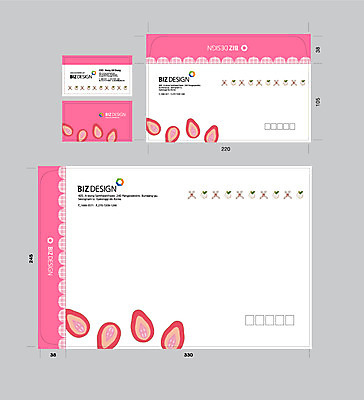 템플릿 분홍색 명함 딸기 서류봉투 편지봉투 사람없음 세트 패키지 봉투템플릿 우편봉투 비즈디자인 봉투디자인 이미지템플릿 AI파일 컬러 과일 봉투 편지 우편물 파일형식 벡터