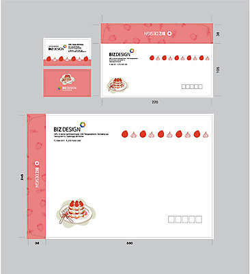 템플릿 명함 딸기 서류봉투 편지봉투 사람없음 빨간색 세트 케이크 생크림 패키지 봉투템플릿 우편봉투 비즈디자인 봉투디자인 이미지템플릿 AI파일 컬러 과일 디저트 봉투 편지 우편물 크림 파일형식 벡터