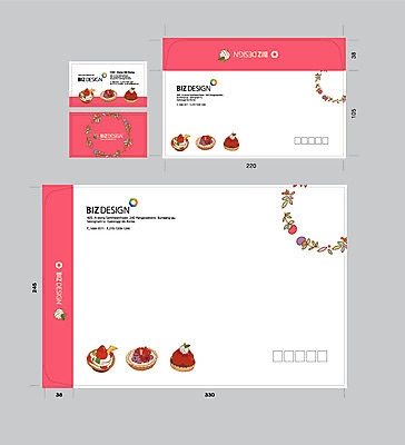 템플릿 음식 분홍색 명함 딸기 디저트 서류봉투 편지봉투 사람없음 세트 패키지 봉투템플릿 우편봉투 비즈디자인 봉투디자인 이미지템플릿 AI파일 컬러 과일 봉투 편지 우편물 파일형식 벡터