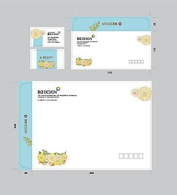 템플릿 꽃 하늘색 꽃무늬 명함 서류봉투 편지봉투 사람없음 세트 패키지 봉투템플릿 우편봉투 비즈디자인 봉투디자인 이미지템플릿 AI파일 식물 무늬 봉투 파란색 편지 우편물 파일형식 벡터