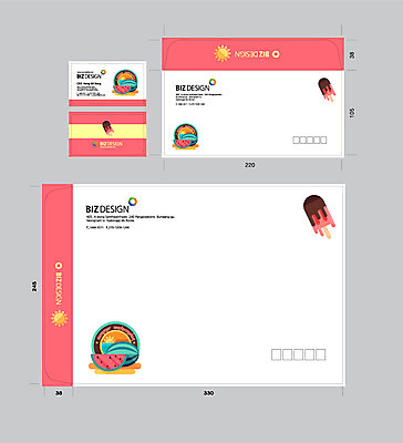 템플릿 분홍색 과일 명함 아이스크림 서류봉투 편지봉투 수박 사람없음 세트 패키지 봉투템플릿 우편봉투 비즈디자인 봉투디자인 이미지템플릿 AI파일 컬러 디저트 봉투 편지 우편물 파일형식 벡터