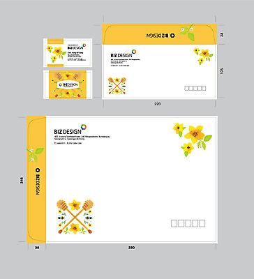 템플릿 꽃 명함 서류봉투 편지봉투 사람없음 세트 노란색 패키지 꿀 벌꿀 봉투템플릿 우편봉투 비즈디자인 봉투디자인 이미지템플릿 AI파일 식물 컬러 봉투 편지 우편물 파일형식 벡터