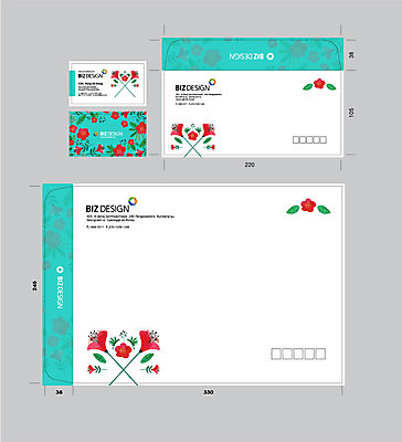 템플릿 꽃 하늘색 무늬 명함 서류봉투 편지봉투 사람없음 빨간색 세트 패키지 봉투템플릿 우편봉투 비즈디자인 봉투디자인 이미지템플릿 AI파일 식물 컬러 봉투 파란색 편지 우편물 파일형식 벡터