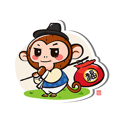 캐릭터 한마리 한국전통 일러스트 전통캐릭터 근하신년 새해 복주머니 사람없음 원숭이띠 원숭이 행운 한복 신년캐릭터 원숭이캐릭터 병신년 국내일러스트 일러캐릭터 AI파일 갓모자 모자_잡화 1 전통 동물캐릭터 컨셉 포유류 전통소품 한국 십이지신 전통의상 2016년 파일형식 벡터