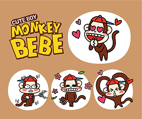 캐릭터 모자 꽃 꽃다발 스티커 여러마리 일러스트 화살 사랑 사람없음 세트 하트 원숭이띠 원숭이 원숭이캐릭터 일러캐릭터 AI파일 모양 식물 잡화 감정 동물캐릭터 다수 포유류 십이지신 파일형식 벡터