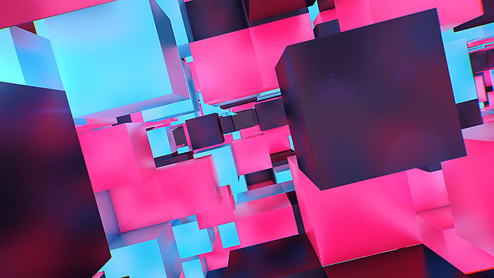 포토 JPG 해외이미지 분홍색 하늘색 백그라운드 추상 사람없음 그래픽 3D 사이버 큐브 기하학 지오메트릭 해외202004 해외포토 컬러 무늬 파란색 디지털합성 파일형식 이미지허브