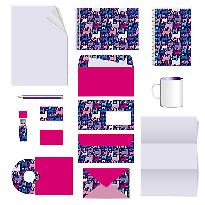 포토 JPG 해외이미지 동물 디자인 실루엣 분홍색 컨셉 패턴 비즈니스 명함 봉투 편지봉투 사람없음 세트 공책 머그컵 레이아웃 문서 엘리먼트 테마 스타일 레터헤드 해외202004 해외포토 컬러 무늬 문구용품 촬영기법 컵 편지 파일형식 이미지허브
