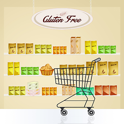 JPG 해외이미지 빵 일러스트 사람없음 상자 바구니 쇼핑카 판넬 패키지 해외202004 글루텐프리 글루틴 해외일러스트 음식 쇼핑 카트 파일형식 이미지허브