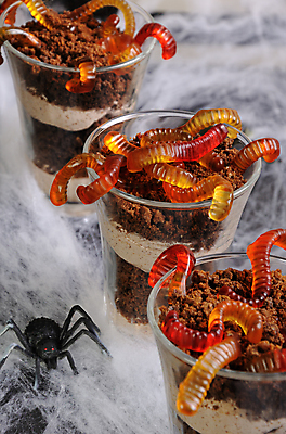 포토 JPG 해외이미지 탁자 디저트 사람없음 장식 축제 할로윈 축하 신선 달콤 거미 젤리 지렁이 해외202004 해외포토 음식 가구 곤충 컨셉 맛 파일형식 이미지허브