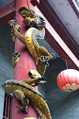 포토 JPG 해외이미지 종교 조각 사람없음 믿음 중국 용 기둥 신화 타운 목각 해외202004 해외포토 건축 감정 아시아 도시 파일형식 이미지허브