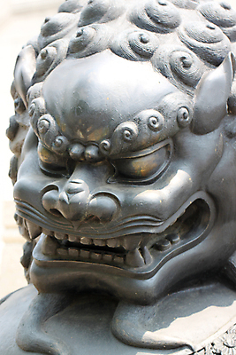 포토 JPG 해외이미지 동물 조각 사람없음 조각상 중국 사찰 사자 신화 해외202004 해외포토 아시아 포유류 종교건축 조형물 파일형식 이미지허브