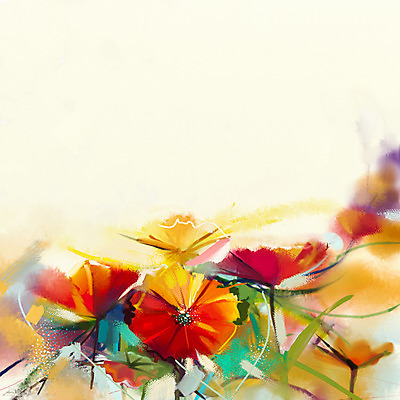 JPG 해외이미지 꽃 일러스트 사람없음 그림 손그림 양귀비 유화 카피스페이스 해외202004 해외일러스트 식물 미술 공백 파일형식 이미지허브