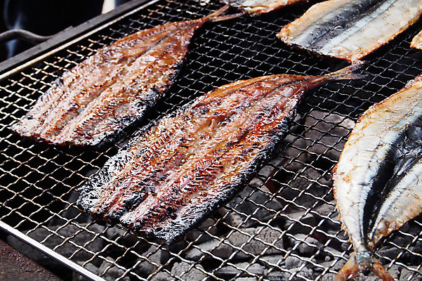 포토 JPG 어류 사람없음 그릴 구이 해산물 일렬 생선구이 석쇠구이 일본음식 국내포토 음식 주방용품 수중동물 생선요리 파일형식