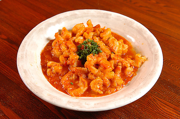 포토 JPG 접시 음식 새우 사람없음 중식 파 깐쇼새우 국내포토 식기 채소 갑각류 파일형식