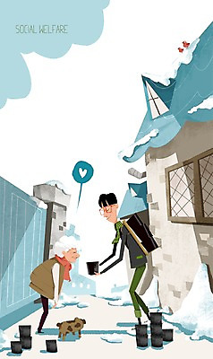 PSD 여자 노년 남자 캠페인 겨울 일러스트 조류 주택 사람 성인 야외 두명 눈 봉사 도움 강아지 사회복지 복지 연탄 연탄배달 연탄배달부 국내일러스트 자연요소 동물 계절 컨셉 날씨 건물 반려동물 개 사회이슈 배송 파일형식