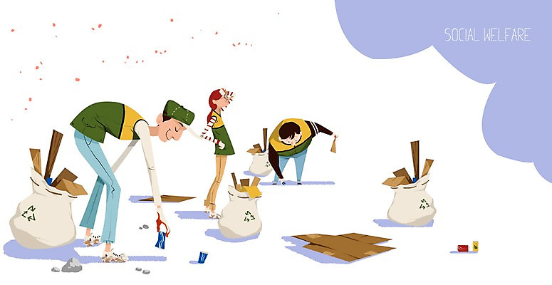 PSD 여자 남자 종이 캠페인 일러스트 사람 성인 세명 봉사 도움 캔 쓰레기 사회복지 복지 쓰레기봉투 쓰레기줍기 국내일러스트 컨셉 봉투 사회이슈 파일형식 줍기