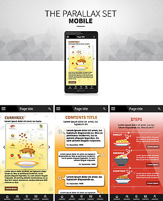 PSD 템플릿 웹템플릿 모바일 사람없음 모바일템플릿 모바일웹 비빔밥 카레 오므라이스 카레요리 시차스크롤 반응형 패럴렉스 이미지템플릿 한식 음식 계란요리 파일형식