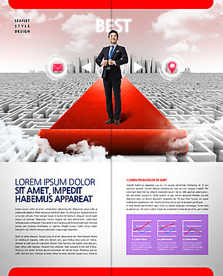 PSD 템플릿 편집 표지디자인 북디자인 출판디자인 남자 내지 리플렛 2단접지 북커버 한명 정장 팜플렛 성인 30대 한국인 도시 최고 비즈니스맨 미로 레드카펫 이미지템플릿 1 옷 비즈니스 사람 동양인 장년 직장인 파일형식