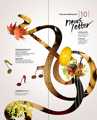 PSD 템플릿 편집 표지디자인 북디자인 출판디자인 표지 음악 리플렛 단풍 낙엽 2단접지 북커버 음표 팜플렛 사람없음 가을 레코드 높은음자리표 바이올린 나이테 레코드플레이어 이미지템플릿 나무 기호 계절 잎 현악기 문화예술 음반 파일형식