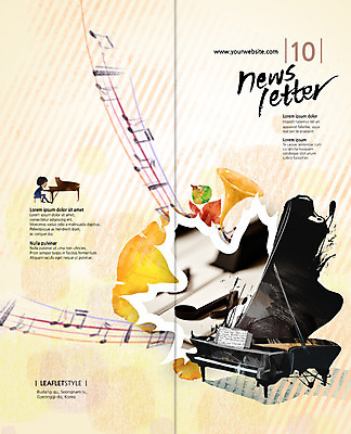 PSD 템플릿 편집 표지디자인 북디자인 출판디자인 표지 남자 악기 음악 리플렛 낙엽 2단접지 북커버 음표 한명 팜플렛 가을 건반 나팔 은행잎 오선지 그랜드피아노 이미지템플릿 1 기호 계절 잎 문화예술 사람 피아노 악보 오선 파일형식