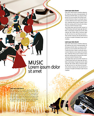 PSD 템플릿 편집 표지디자인 북디자인 출판디자인 여자 남자 내지 음악 리플렛 2단접지 북커버 팜플렛 여러명 성인 가을 지휘자 피아니스트 오케스트라 이미지템플릿 계절 다수 문화예술 사람 연주자 음악가 악단 파일형식