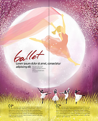 전신 PSD 템플릿 편집 표지디자인 북디자인 출판디자인 여자 실루엣 내지 리플렛 포즈 2단접지 북커버 날리기 꽃나무 팜플렛 잔디 여러명 보름달 춤 발레 발레리나 이미지템플릿 나무 식물 꽃 다수 모션 문화예술 촬영기법 사람 달 파일형식