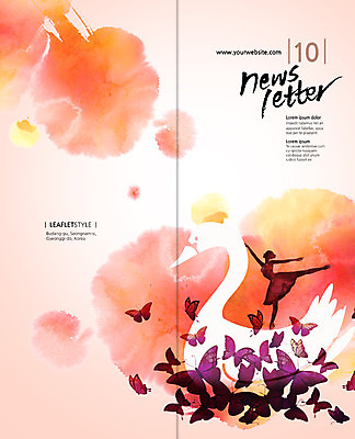 PSD 템플릿 편집 표지디자인 북디자인 출판디자인 여자 표지 실루엣 리플렛 포즈 나비 2단접지 북커버 한명 팜플렛 춤 얼룩 발레 발레리나 백조 이미지템플릿 1 곤충 조류 문화예술 촬영기법 사람 파일형식