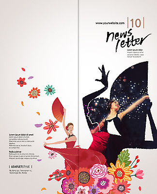 PSD 템플릿 편집 표지디자인 북디자인 출판디자인 드레스 여자 표지 꽃잎 꽃 리플렛 포즈 2단접지 북커버 팜플렛 20대 성인 세명 한국인 춤 부채 이미지템플릿 식물 옷 문화예술 사람 동양인 청년 파일형식