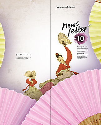 PSD 템플릿 편집 한국문화 한국전통 표지디자인 북디자인 출판디자인 여자 표지 리플렛 2단접지 북커버 팜플렛 성인 두명 춤 부채 전통무용 부채춤 이미지템플릿 동양문화 전통 문화예술 한국 사람 전통공연 파일형식