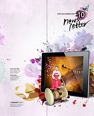 PSD 템플릿 편집 한국문화 한국전통 표지디자인 북디자인 출판디자인 여자 표지 음악 리플렛 나비 2단접지 북커버 국악 한명 팜플렛 20대 성인 태블릿 한국인 얼룩 한복 장구 가야금 이미지템플릿 1 동양문화 전통 곤충 현악기 문화예술 타악기 한국 국악기 사람 동양인 청년 전자제품 스마트기기 전통의상 파일형식