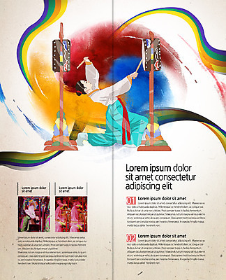 PSD 템플릿 편집 한국문화 한국전통 표지디자인 북디자인 출판디자인 여자 내지 음악 리플렛 2단접지 북커버 국악 팜플렛 여러명 성인 전통공연 북 태극 이미지템플릿 동양문화 전통 문양 다수 문화예술 타악기 한국 사람 공연 파일형식