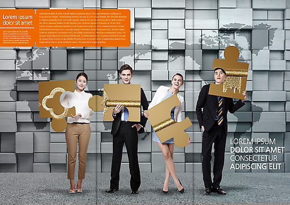 전신 PSD 백인 템플릿 편집 표지디자인 북디자인 출판디자인 여자 남자 내지 리플렛 세계지도 북커버 3단접지 열쇠 서기 팜플렛 여러명 20대 성인 앞모습 한국인 비즈니스맨 비즈니스우먼 퍼즐조각 이미지템플릿 서양인 뷰포인트 조각 다수 지도 비즈니스 모션 사람 동양인 청년 세계 직장인 퍼즐 파일형식