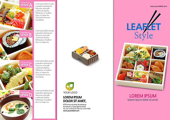 PSD 템플릿 편집 표지디자인 북디자인 출판디자인 표지 리플렛 북커버 3단접지 젓가락 팜플렛 사람없음 도시락 일본음식 벤또 이미지템플릿 음식 수저 파일형식