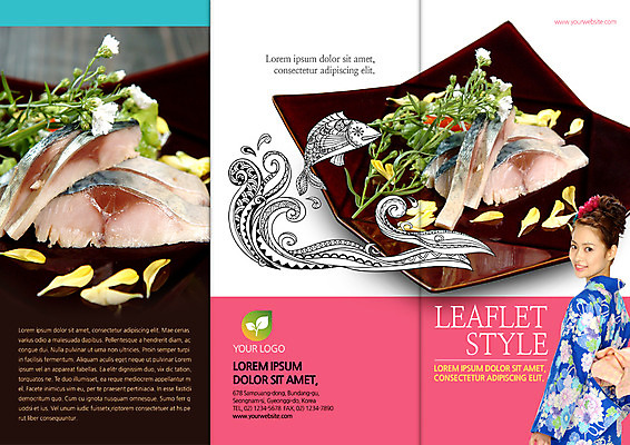PSD 템플릿 편집 표지디자인 북디자인 출판디자인 여자 표지 리플렛 북커버 3단접지 어류 한명 팜플렛 상반신 성인 생선회 일본인 유카타 이미지템플릿 외국인 1 사람 동양인 수중동물 회 일본전통의상 파일형식
