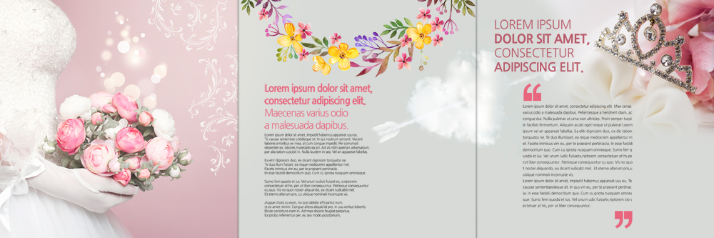 PSD 템플릿 편집 표지디자인 북디자인 출판디자인 여자 꽃 내지 신부 리플렛 부케 웨딩드레스 북커버 3단접지 한명 팜플렛 성인 티아라 이미지템플릿 식물 1 드레스 꽃다발 결혼 왕관 사람 파일형식